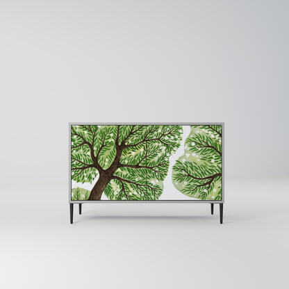 WILDERNESS DASH Madia a 2 Ante in Finitura Grigia