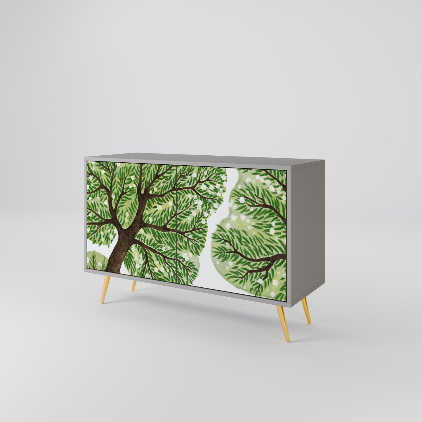 WILDERNESS DASH Madia a 2 Ante in Finitura Grigia