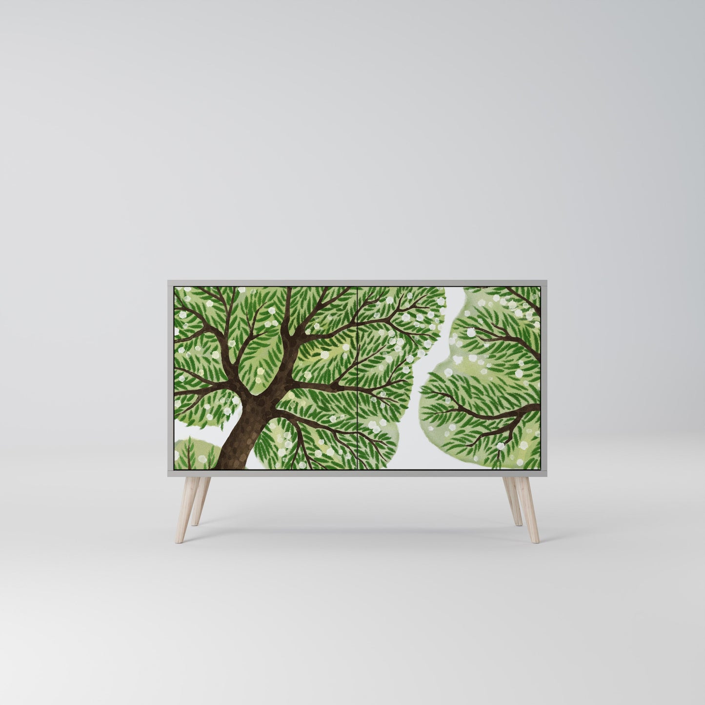 WILDERNESS DASH Madia a 2 Ante in Finitura Grigia