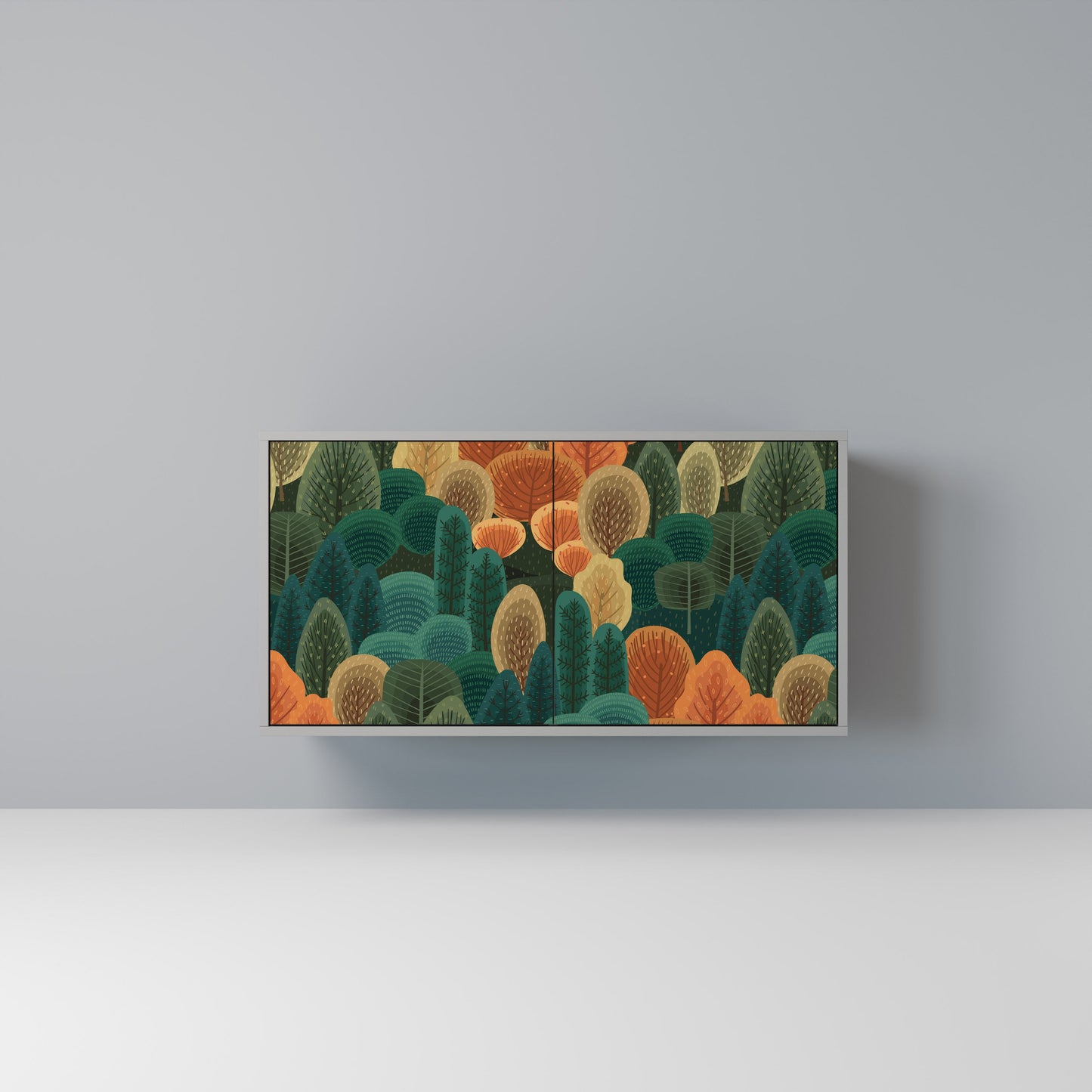 AUTUMN KALEIDOSCOPE Madia a 2 Ante in Finitura Grigia