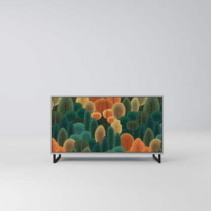 AUTUMN KALEIDOSCOPE Madia a 2 Ante in Finitura Grigia