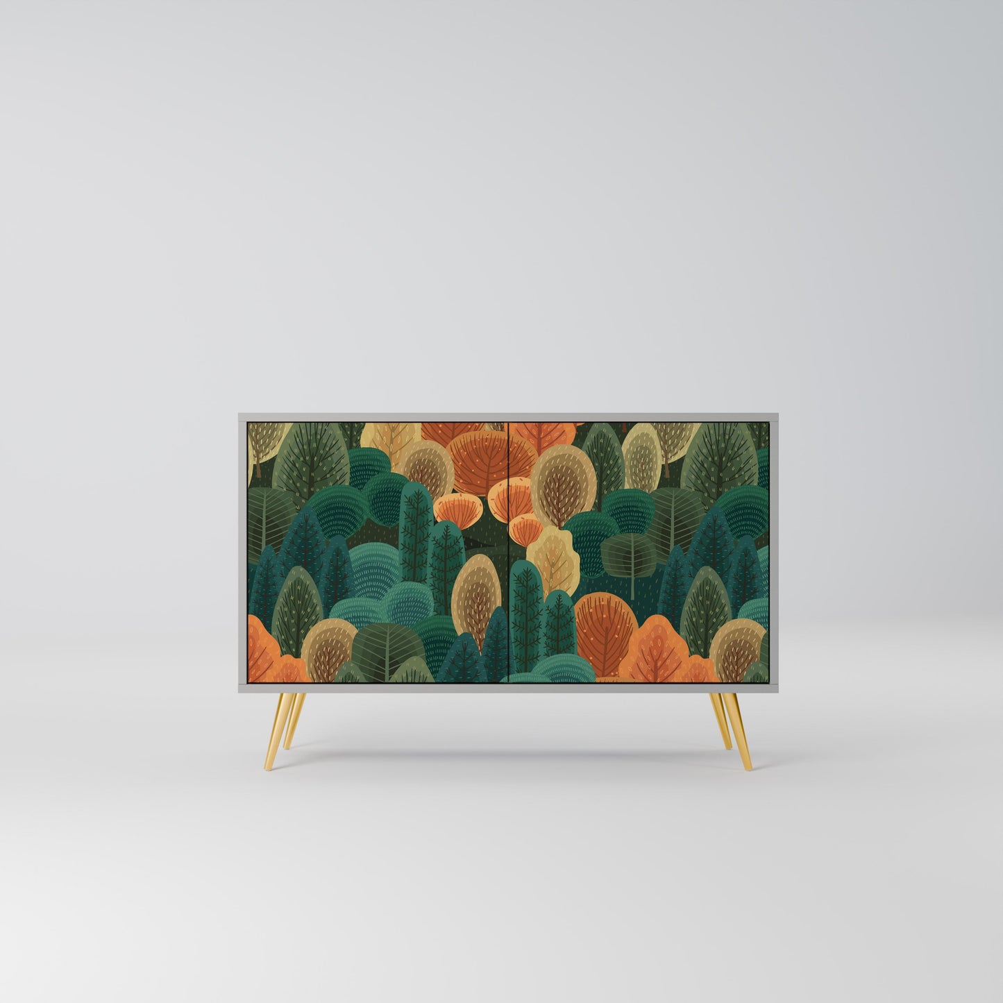 AUTUMN KALEIDOSCOPE Madia a 2 Ante in Finitura Grigia