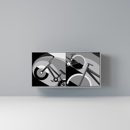 BIKE ENERGY Madia a 2 Ante in Finitura Grigia