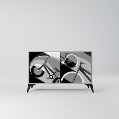 BIKE ENERGY Madia a 2 Ante in Finitura Grigia