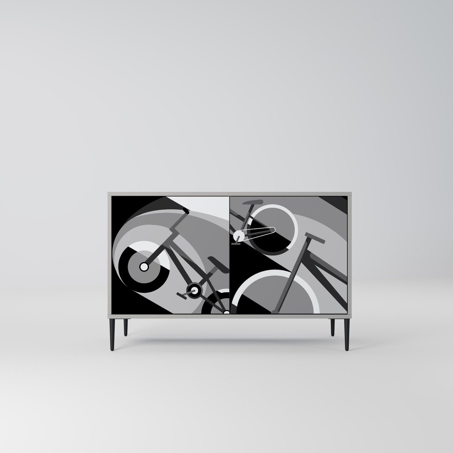 BIKE ENERGY Madia a 2 Ante in Finitura Grigia