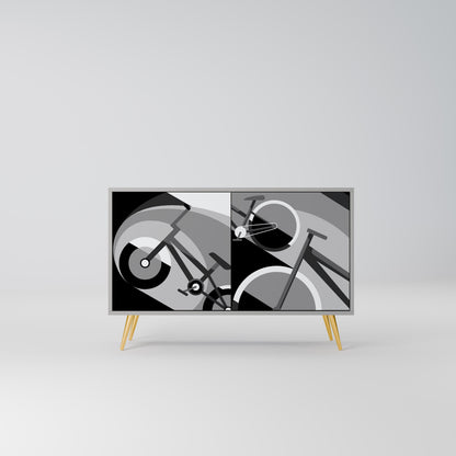 BIKE ENERGY Madia a 2 Ante in Finitura Grigia