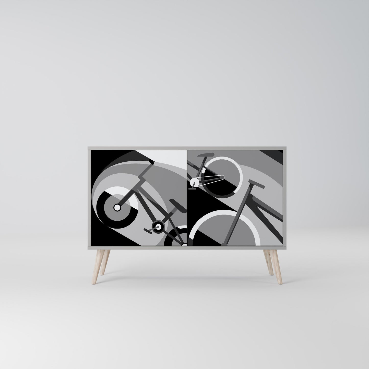 BIKE ENERGY Madia a 2 Ante in Finitura Grigia