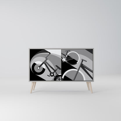 BIKE ENERGY Madia a 2 Ante in Finitura Grigia