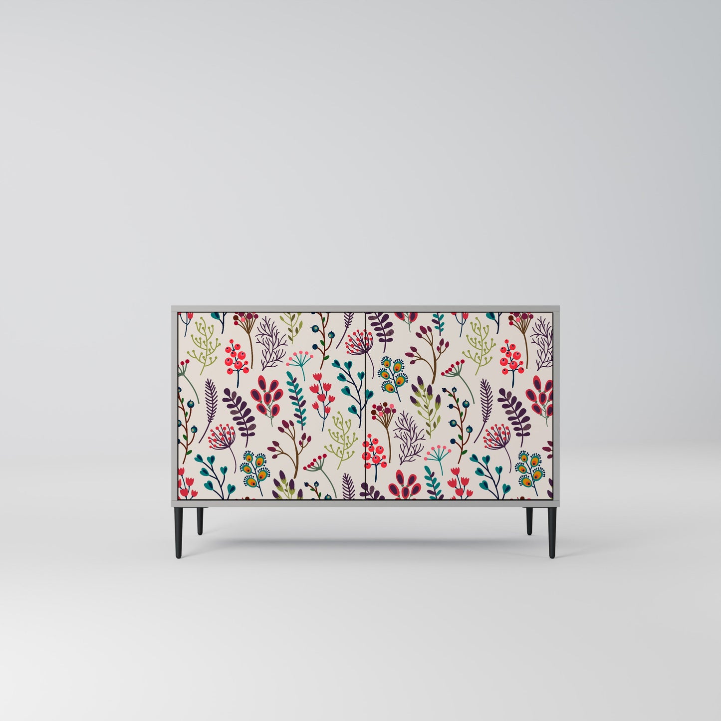 AUTUMN SUNDRIES Madia a 2 Ante in Finitura Grigia