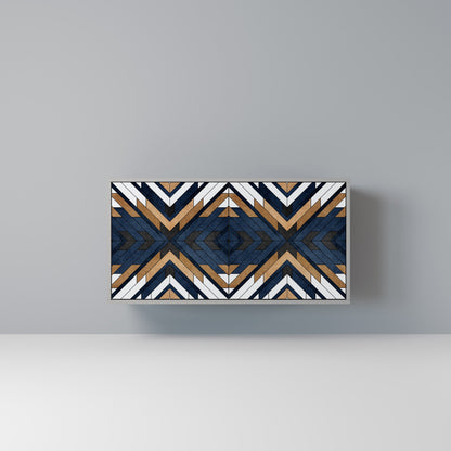 ARTFUL GEOMETRY Madia a 2 Ante in Finitura Grigia