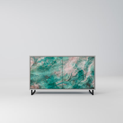 ABSTRACT ALCHEMY 2-Door Sideboard in Grey Finish