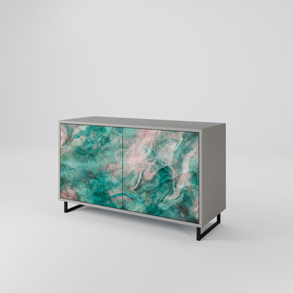 ABSTRACT ALCHEMY 2-Door Sideboard in Grey Finish