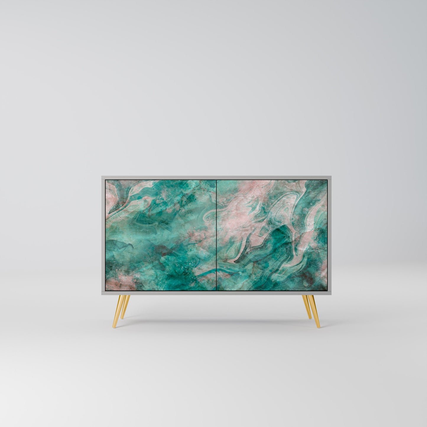 ABSTRACT ALCHEMY 2-Door Sideboard in Grey Finish