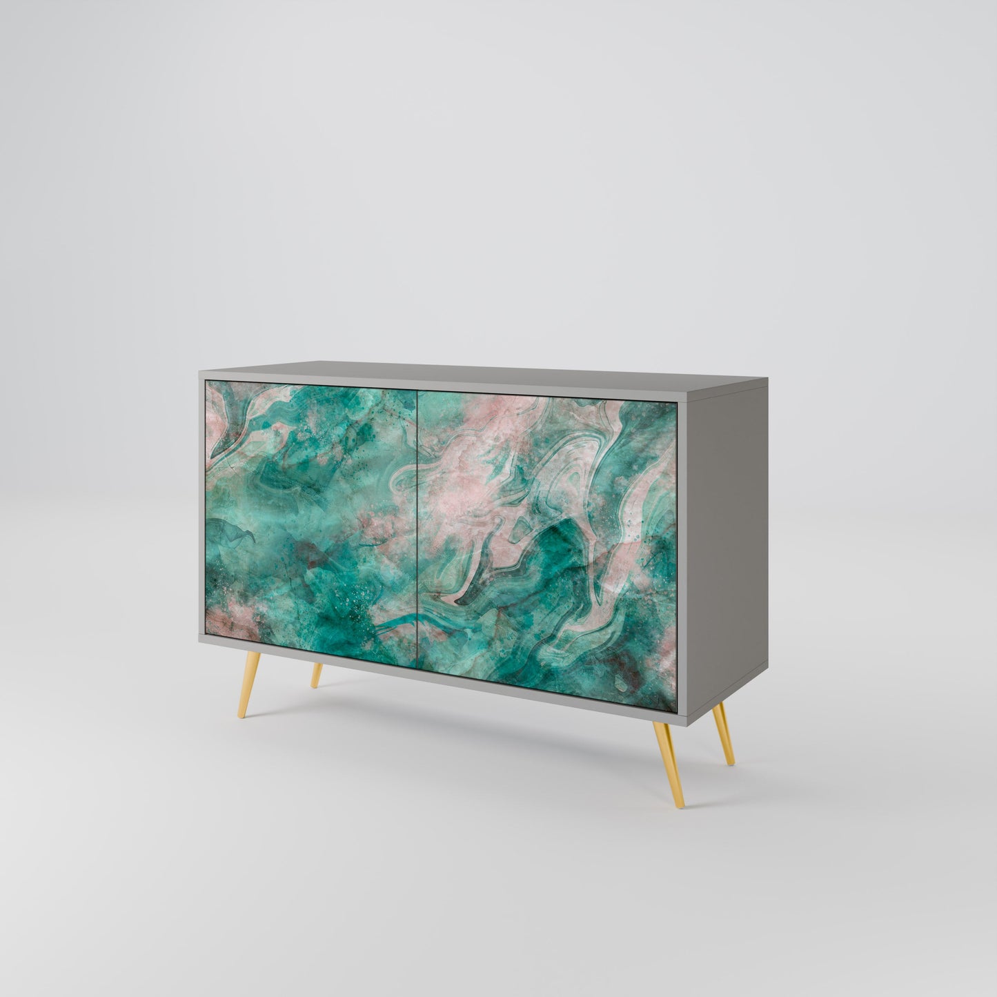 ABSTRACT ALCHEMY 2-Door Sideboard in Grey Finish