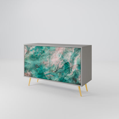 ABSTRACT ALCHEMY 2-Door Sideboard in Grey Finish