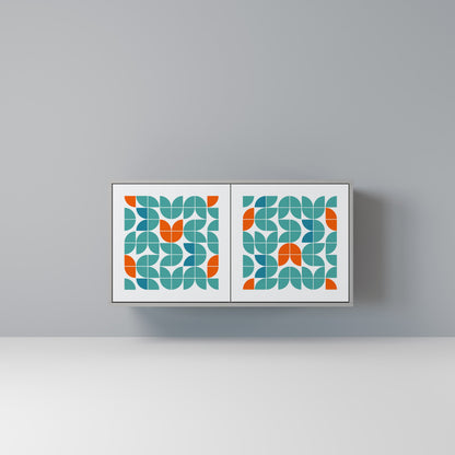 BE THE CHANGE Madia a 2 Ante in Finitura Grigia