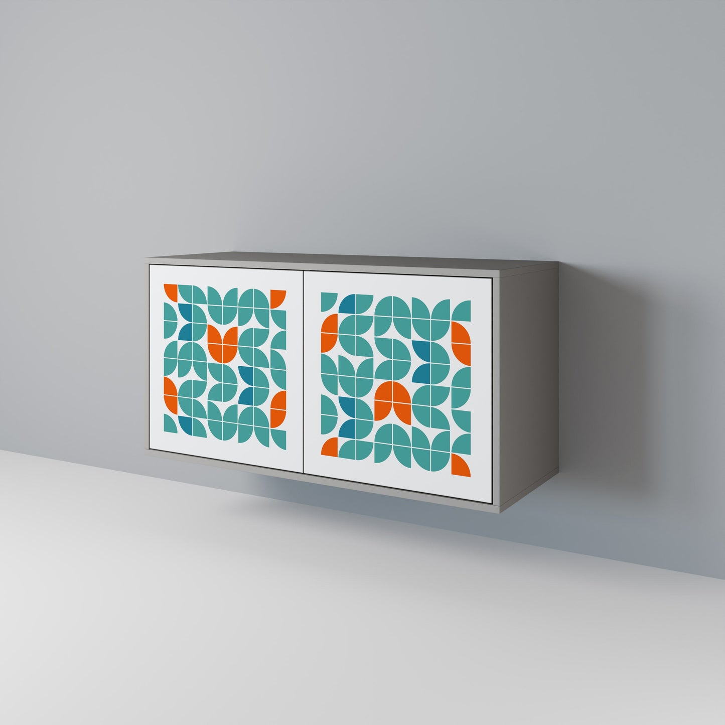 BE THE CHANGE Madia a 2 Ante in Finitura Grigia