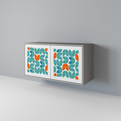 BE THE CHANGE Madia a 2 Ante in Finitura Grigia