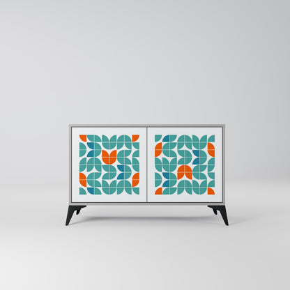 BE THE CHANGE Madia a 2 Ante in Finitura Grigia