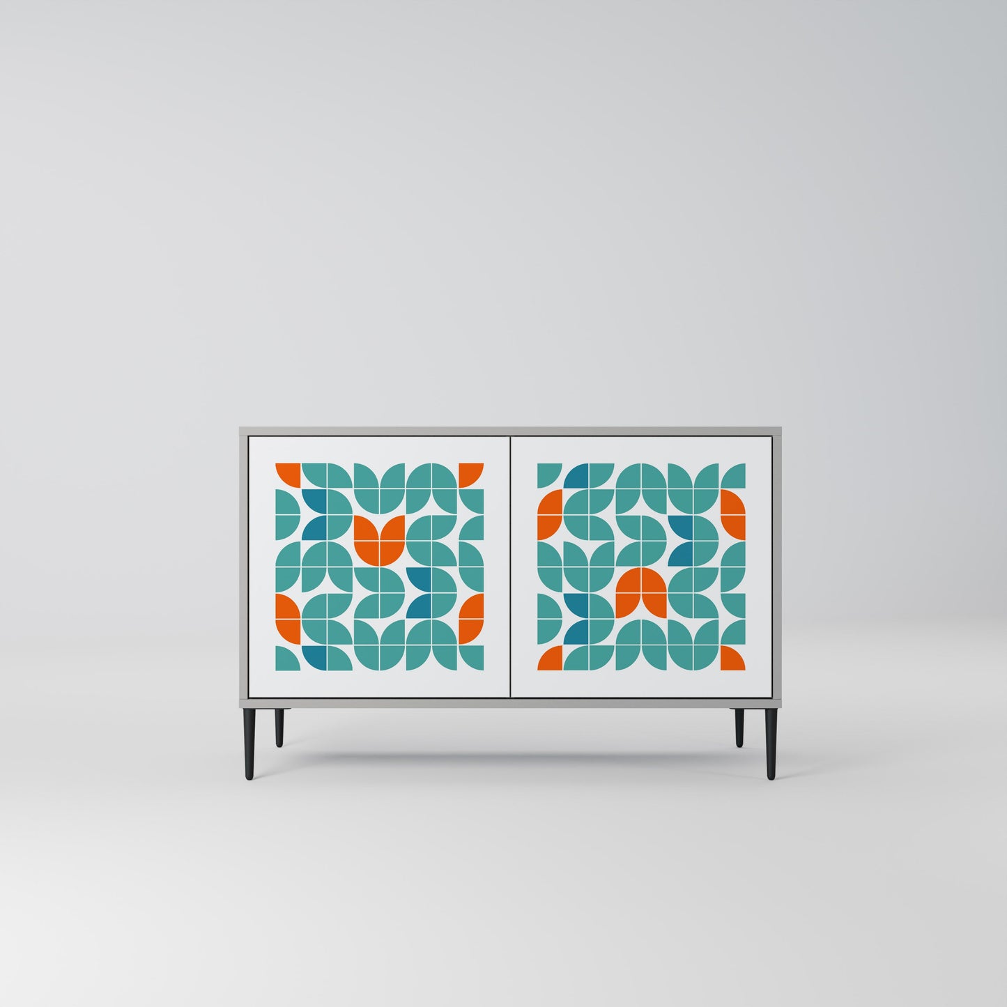 BE THE CHANGE Madia a 2 Ante in Finitura Grigia