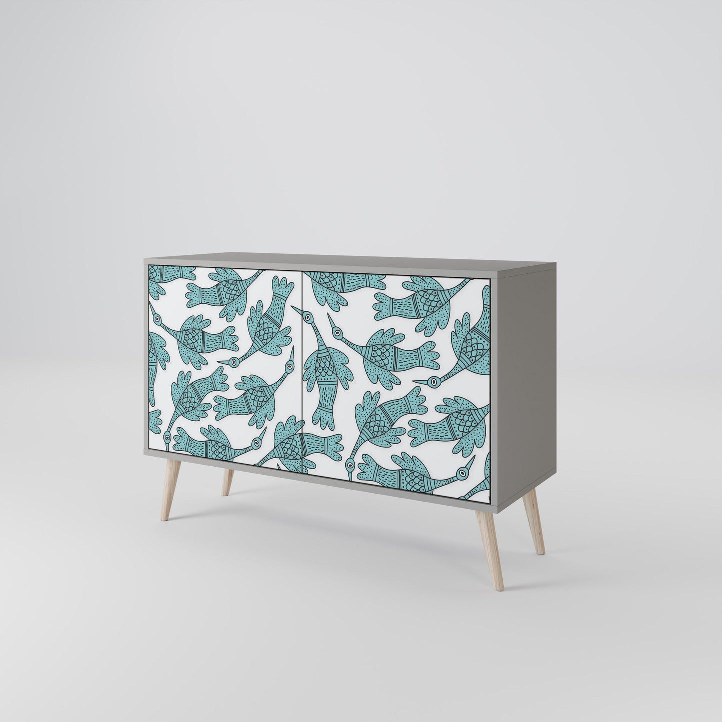 WATERSPOUT SONGIBIRD 2-Door Sideboard in Grey Finish