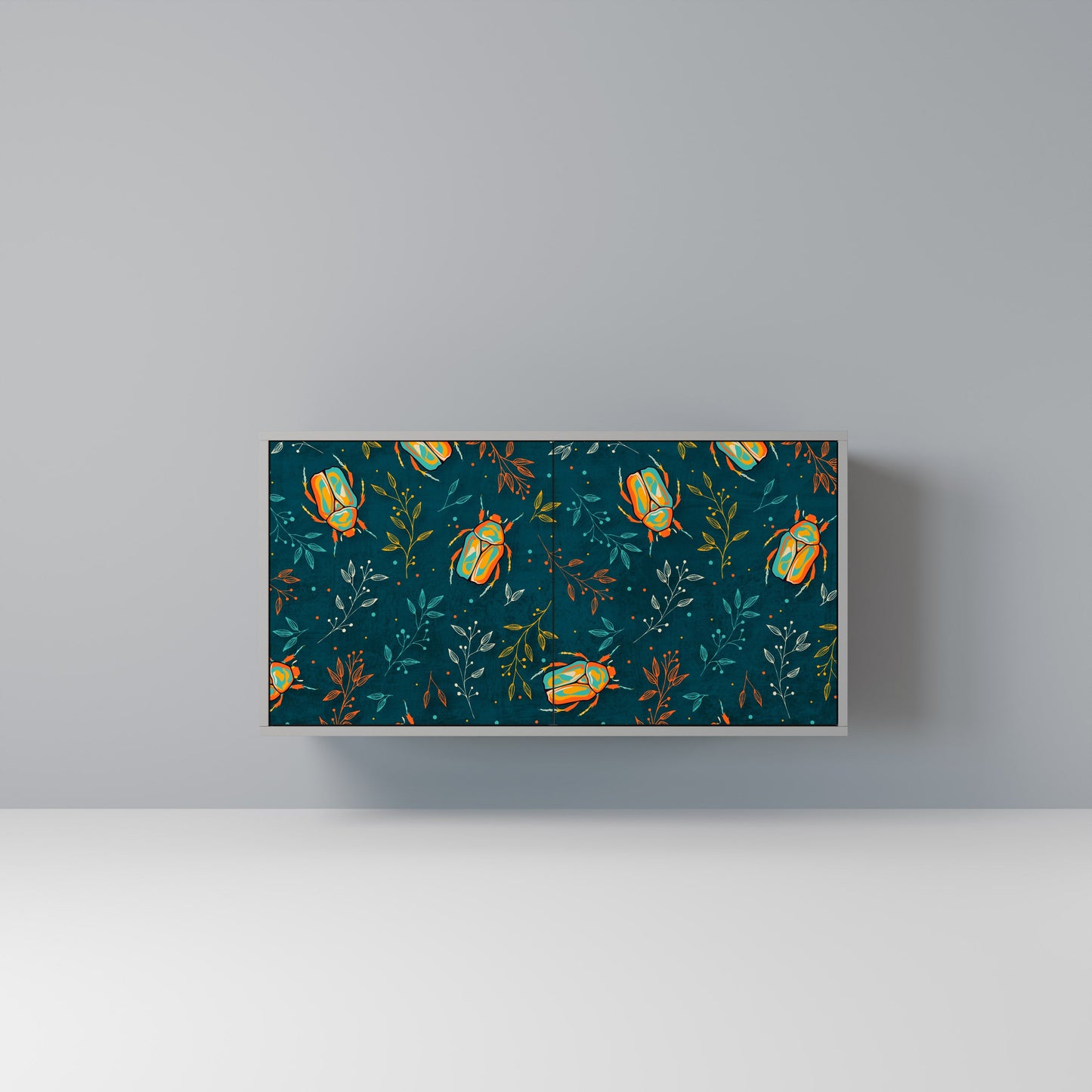 AUTUMN INSECTS Madia a 2 Ante in Finitura Grigia