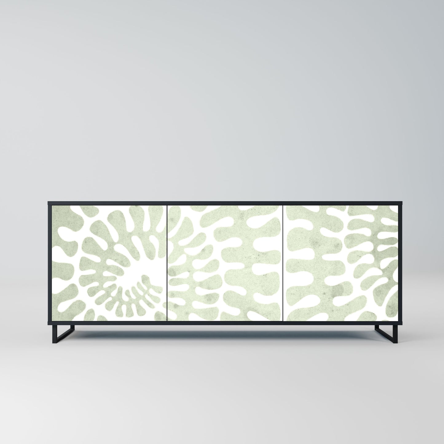 HELIX DANCE 3-Door Sideboard in Black Finish