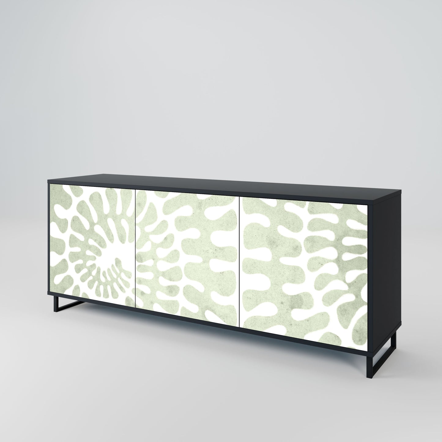 HELIX DANCE 3-Door Sideboard in Black Finish