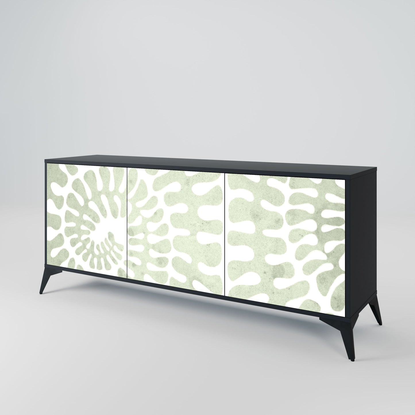 HELIX DANCE 3-Door Sideboard in Black Finish