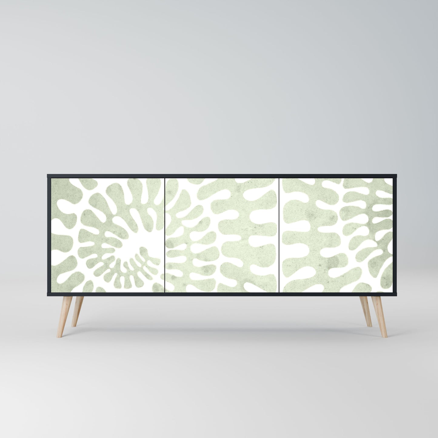 HELIX DANCE 3-Door Sideboard in Black Finish