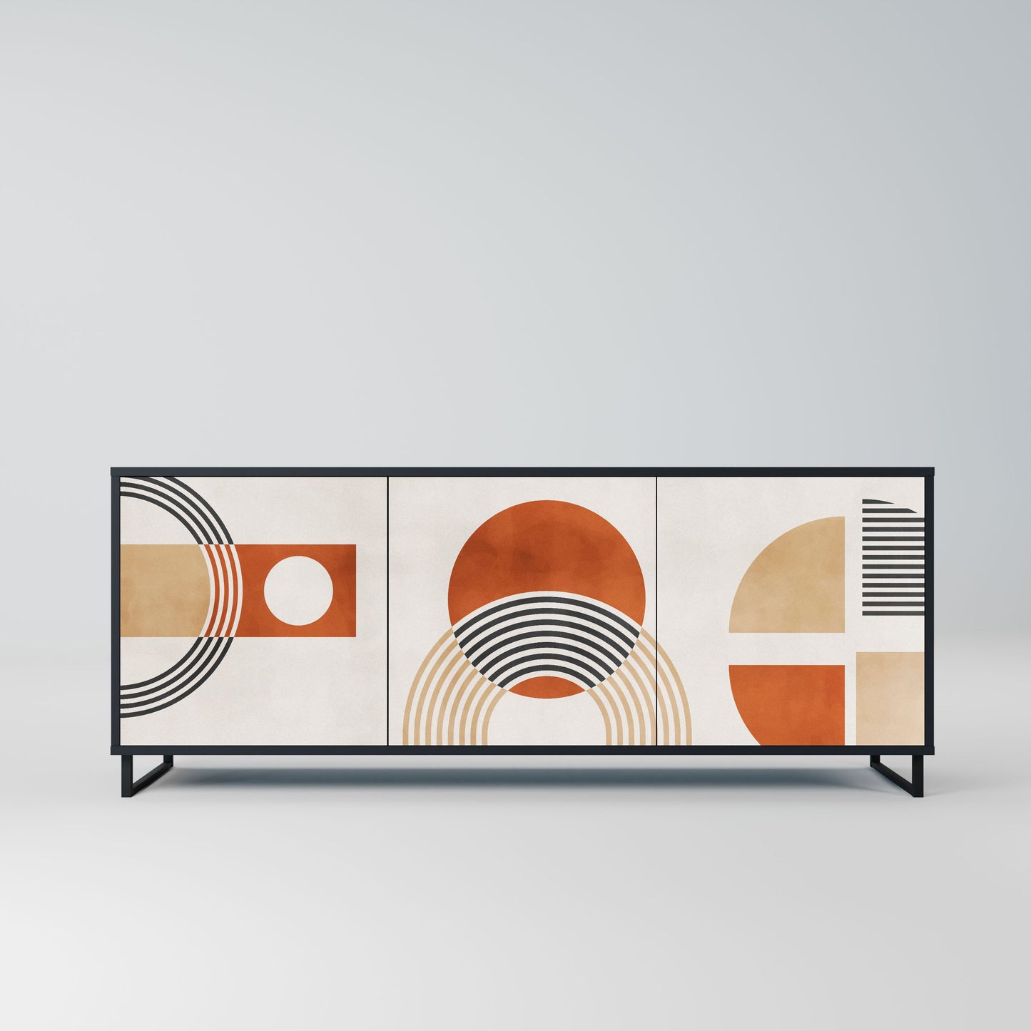 SPACE AROUND Madia a 3 Ante in Finitura Nera