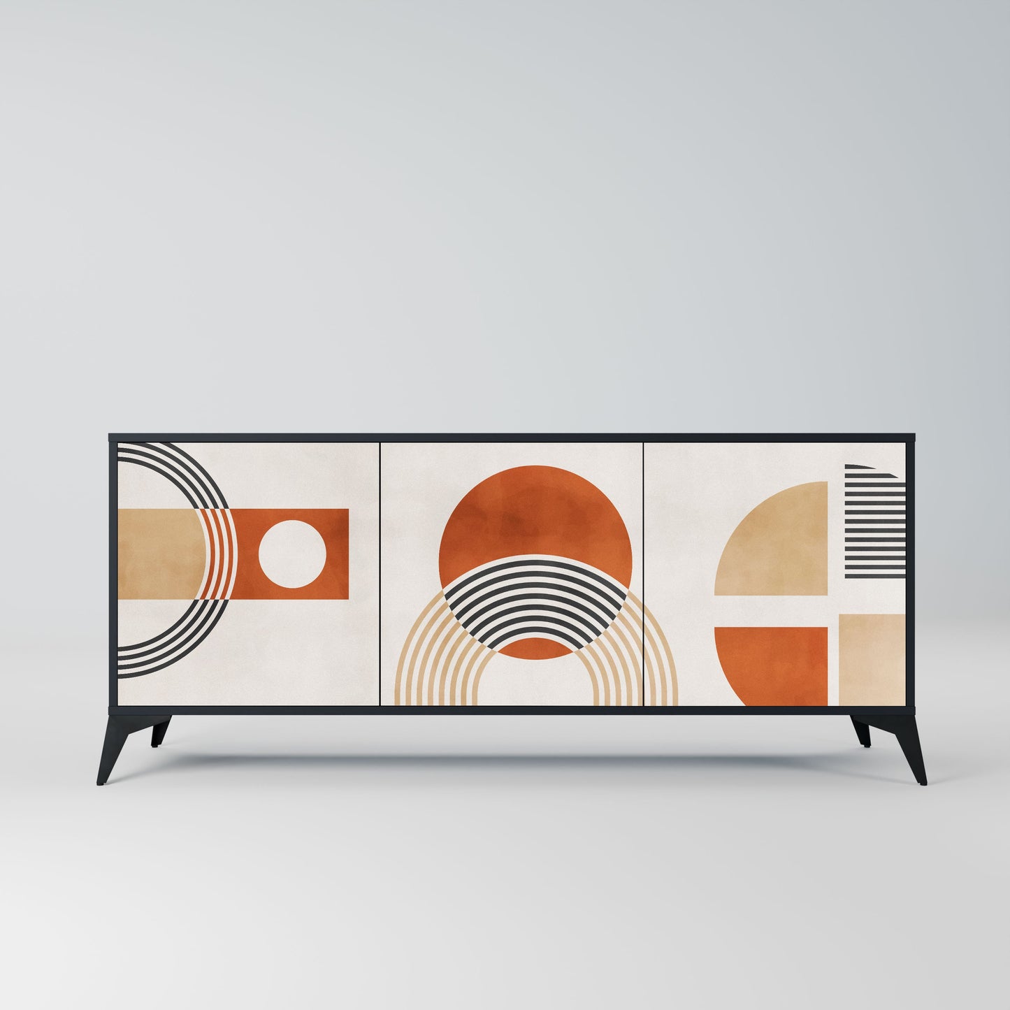 SPACE AROUND Madia a 3 Ante in Finitura Nera