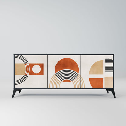 SPACE AROUND Madia a 3 Ante in Finitura Nera