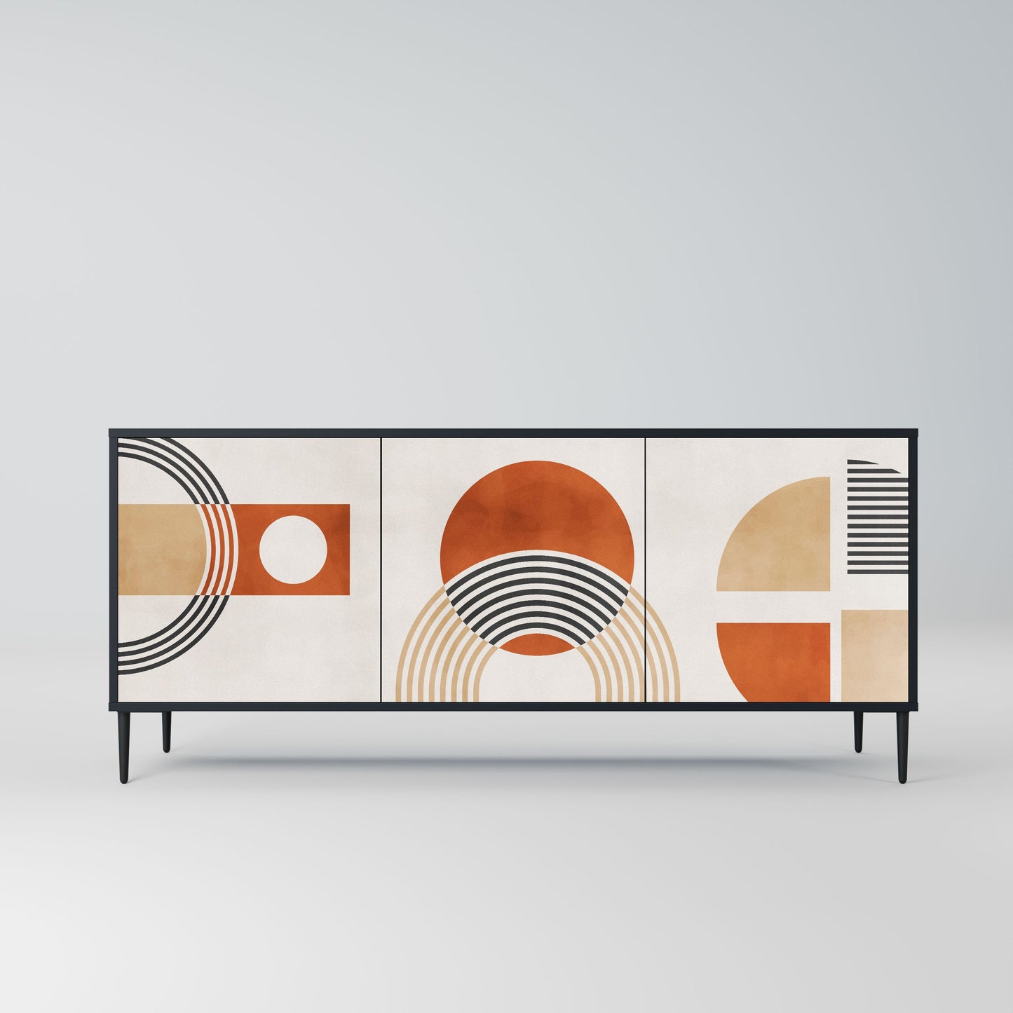 SPACE AROUND Madia a 3 Ante in Finitura Nera