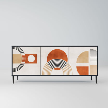 SPACE AROUND Madia a 3 Ante in Finitura Nera