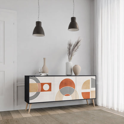 SPACE AROUND Madia a 3 Ante in Finitura Nera