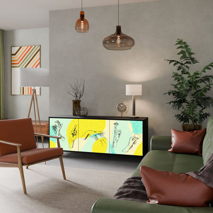 BODY LANGUAGE 3-Door Sideboard in Black Finish