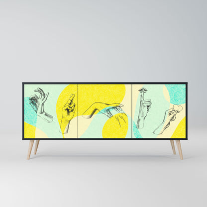 BODY LANGUAGE 3-Door Sideboard in Black Finish