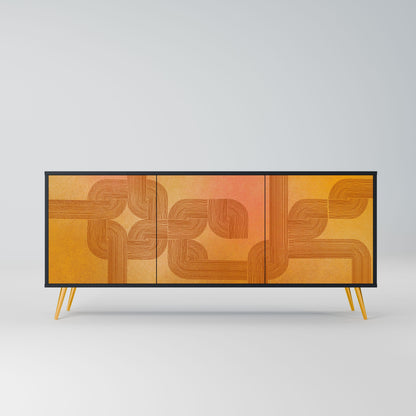 STRENGTHENING RELATION 3-Door Sideboard in Black Finish