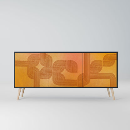 STRENGTHENING RELATION 3-Door Sideboard in Black Finish