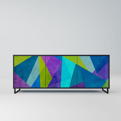 COLD SHOWCASE 3-Door Sideboard in Black Finish