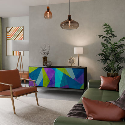 COLD SHOWCASE 3-Door Sideboard in Black Finish