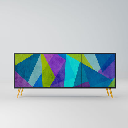 COLD SHOWCASE 3-Door Sideboard in Black Finish