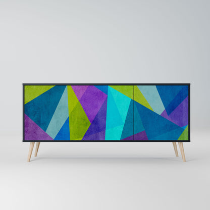 COLD SHOWCASE 3-Door Sideboard in Black Finish