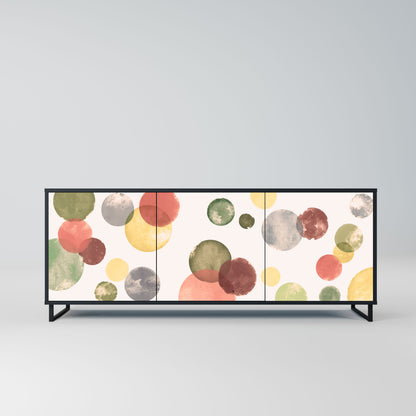 FLEETING HAPPINESS 3-Door Sideboard in Black Finish