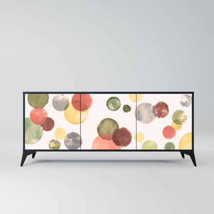 FLEETING HAPPINESS 3-Door Sideboard in Black Finish