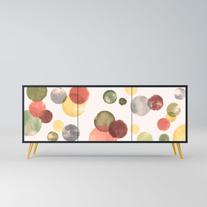 FLEETING HAPPINESS 3-Door Sideboard in Black Finish