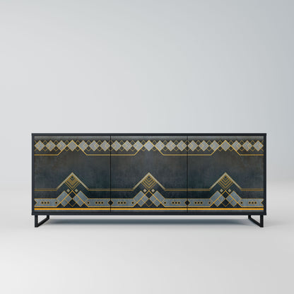 ROYAL ORDINARINESS 3-Door Sideboard in Black Finish