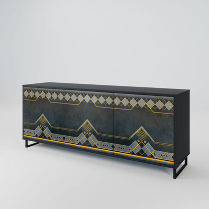 ROYAL ORDINARINESS 3-Door Sideboard in Black Finish