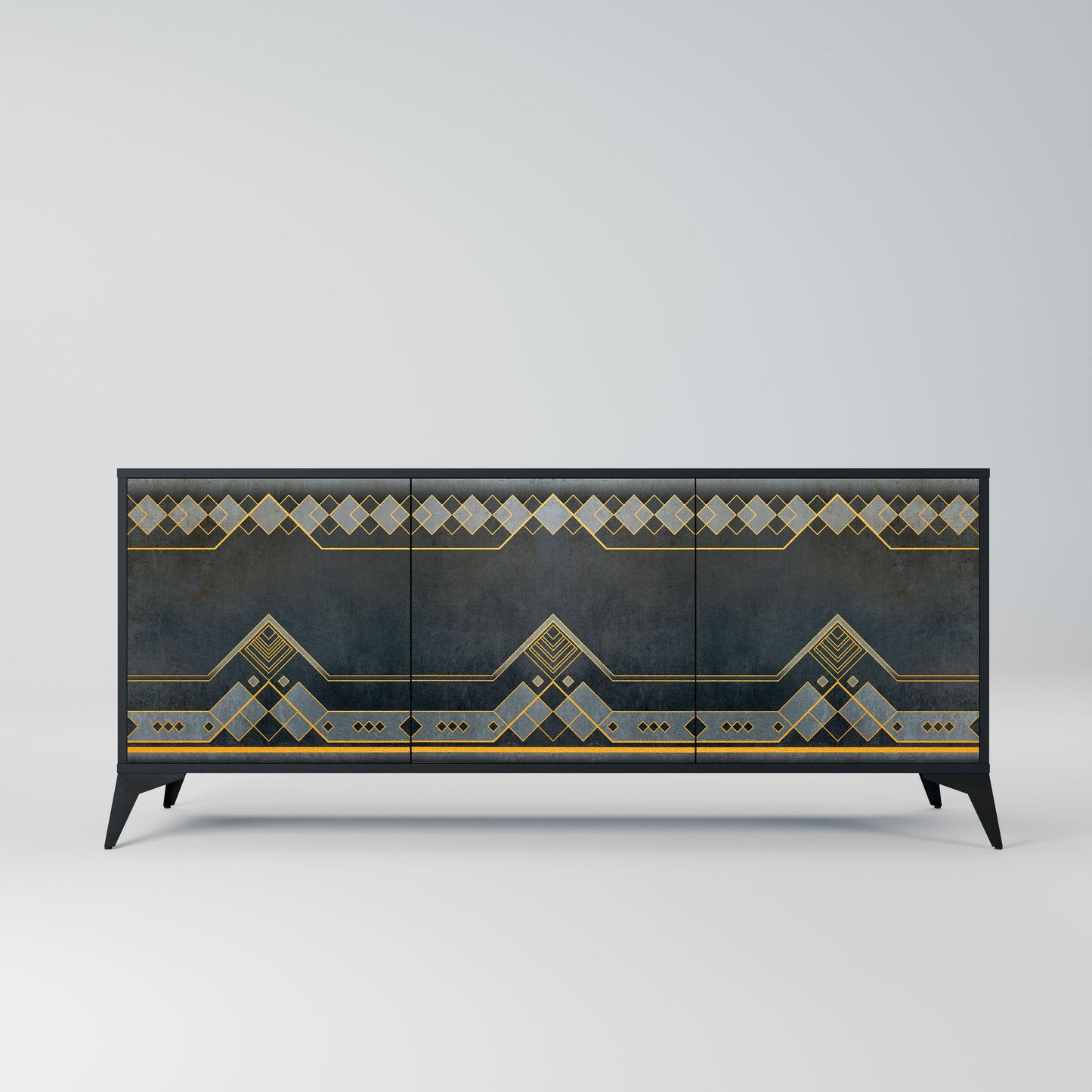 ROYAL ORDINARINESS 3-Door Sideboard in Black Finish